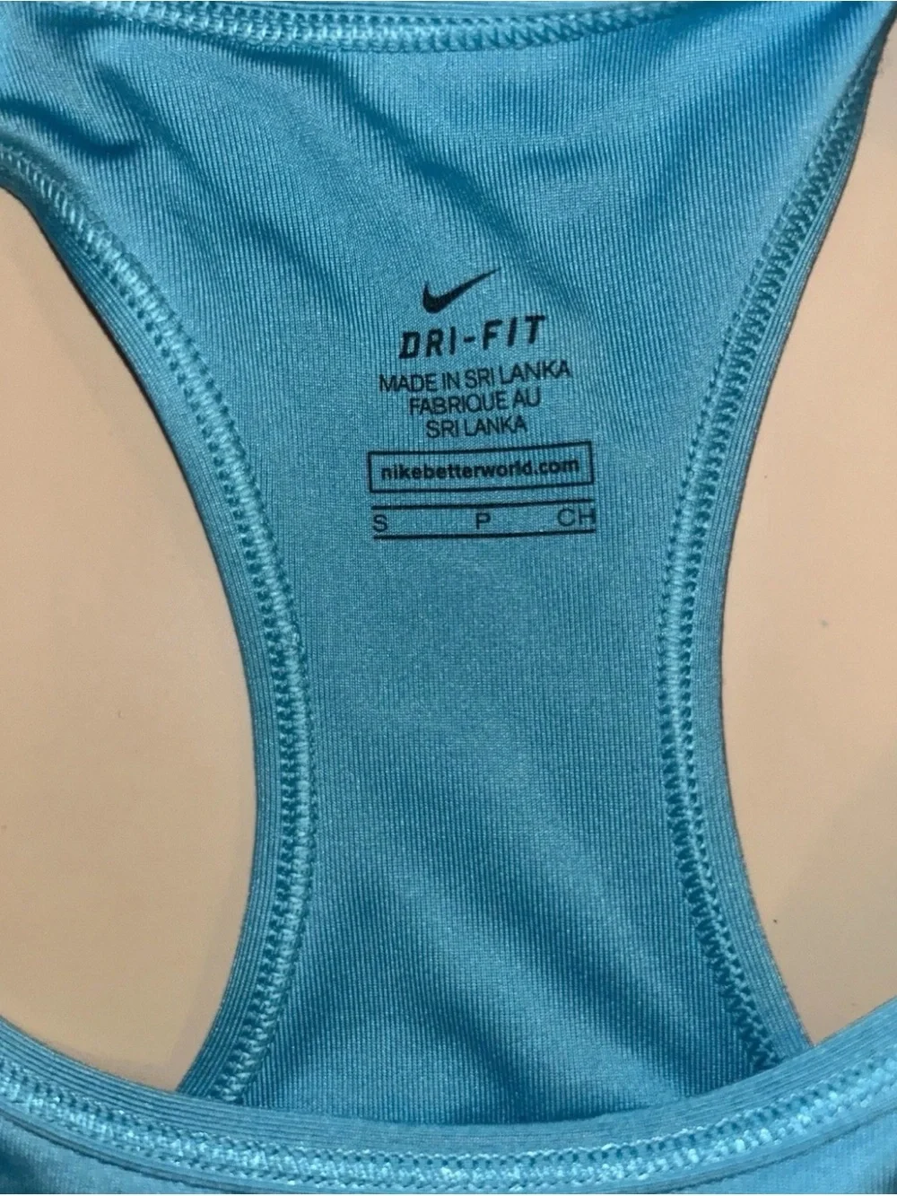 Nike Light Blue Racerback Dri-FIT Sports Bra